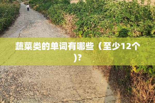 蔬菜类的单词有哪些（至少12个)？