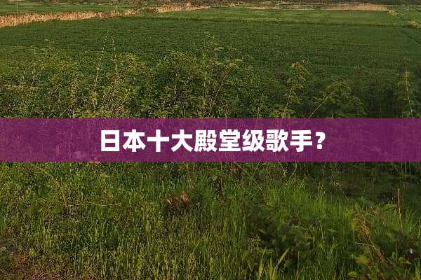 日本十大殿堂级歌手？
