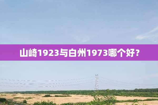 山崎1923与白州1973哪个好？