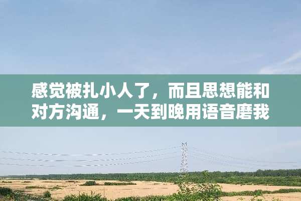感觉被扎小人了，而且思想能和对方沟通，一天到晚用语音磨我，扎我重要部位？