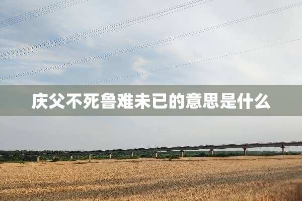 庆父不死鲁难未已的意思是什么