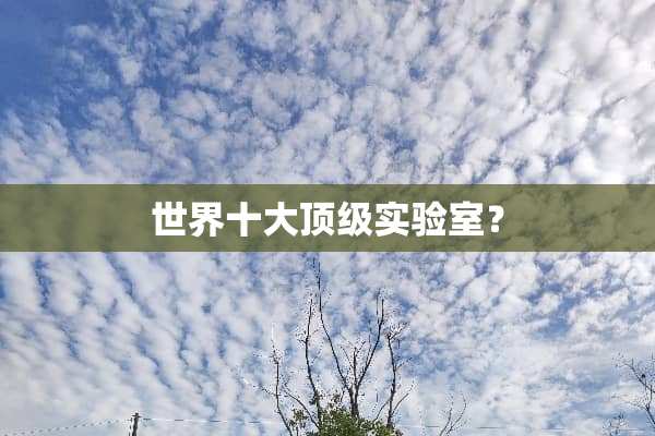 世界十大**实验室？
