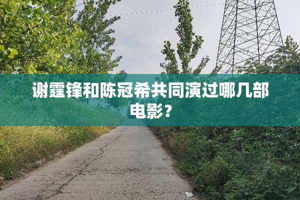 谢霆锋和陈冠希共同演过哪几部电影？