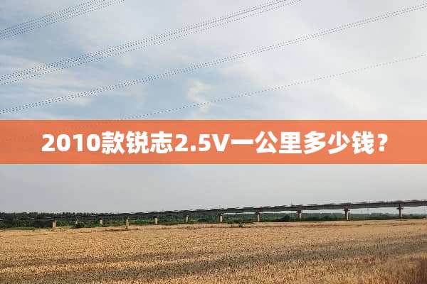 2010款锐志2.5V一公里多少钱？