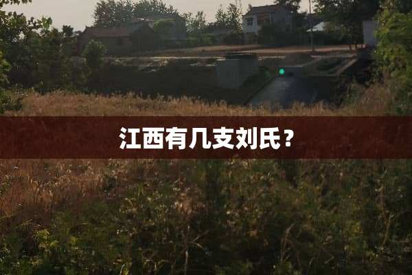 江西有几支刘氏？