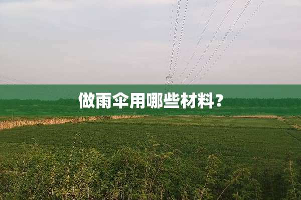 做雨伞用哪些材料？