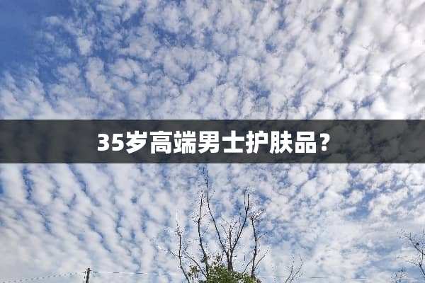 35岁高端男士护肤品？