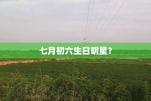 七月初六生日明星？
