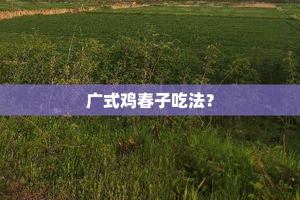 广式鸡春子吃法？