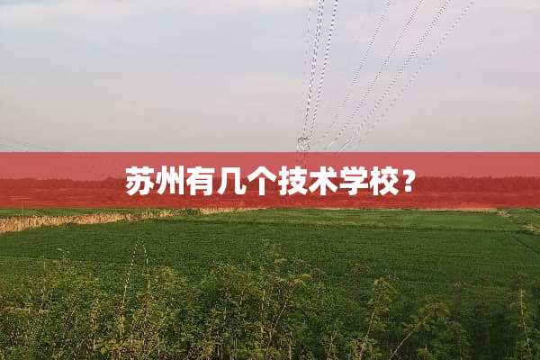 苏州有几个技术学校？