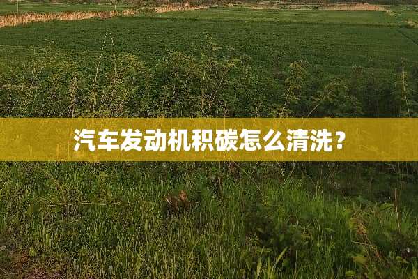 汽车发动机积碳怎么清洗？