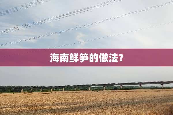 海南鲜笋的做法？