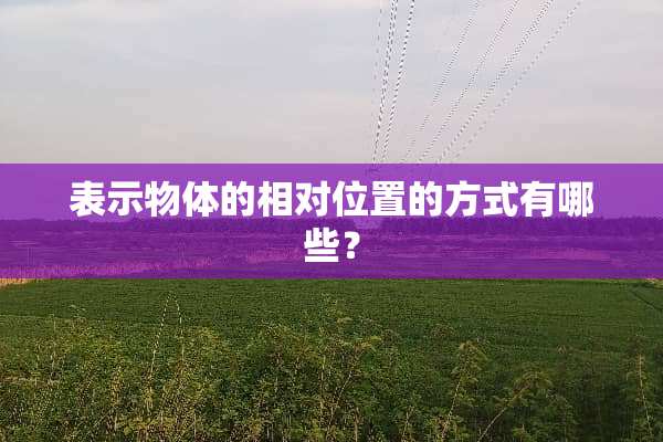 表示物体的相对位置的方式有哪些？