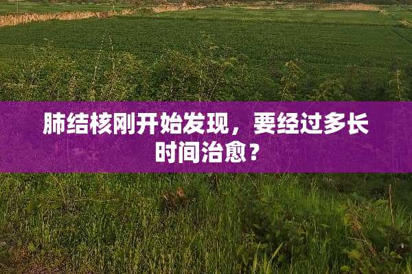 肺结核刚开始发现，要经过多长时间治愈？