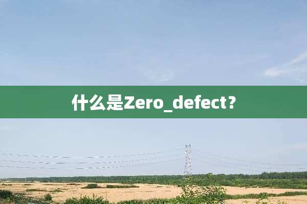 什么是Zero_defect？