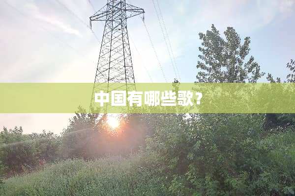 中国有哪些歌？