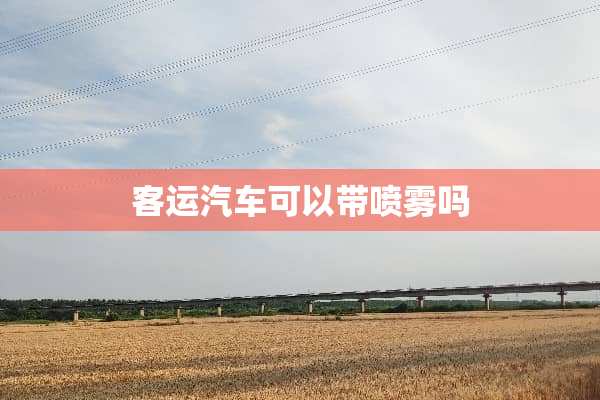客运汽车可以带喷雾吗