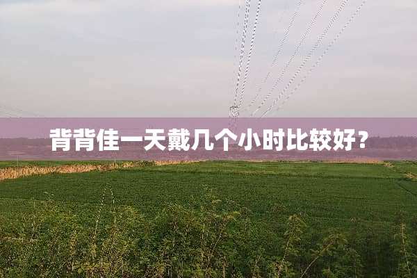 背背佳一天戴几个小时比较好？