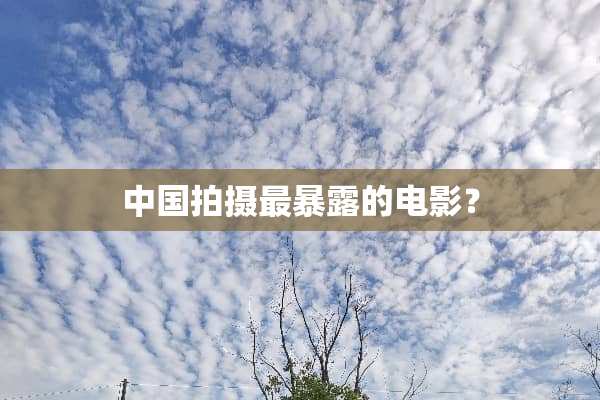 中国拍摄最暴露的电影？