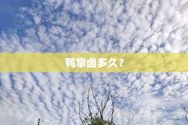 鸭掌卤多久？