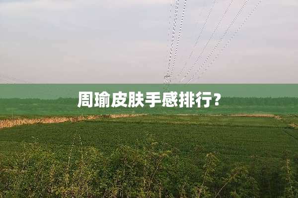 周瑜皮肤手感排行？