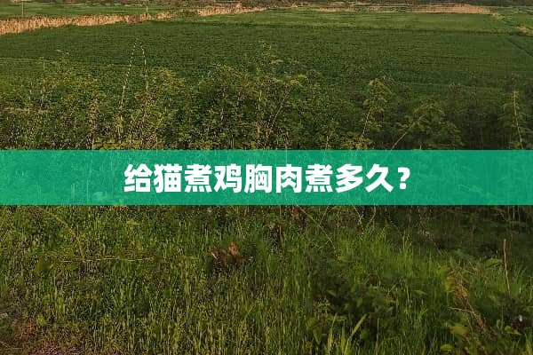 给猫煮鸡胸肉煮多久？