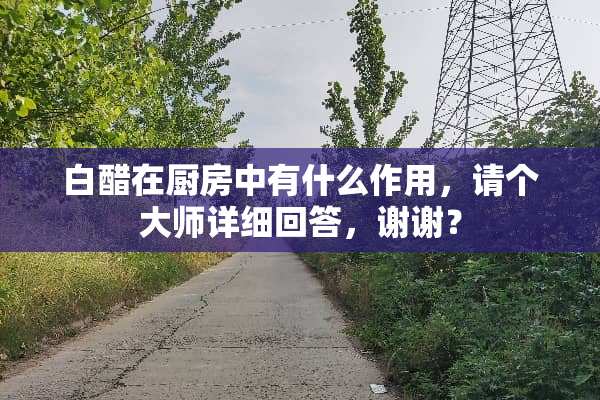 白醋在厨房中有什么作用，请个大师详细回答，谢谢？