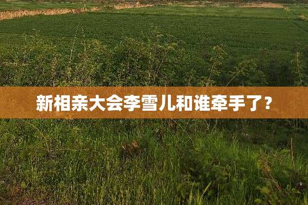 新相亲大会李雪儿和谁牵手了？