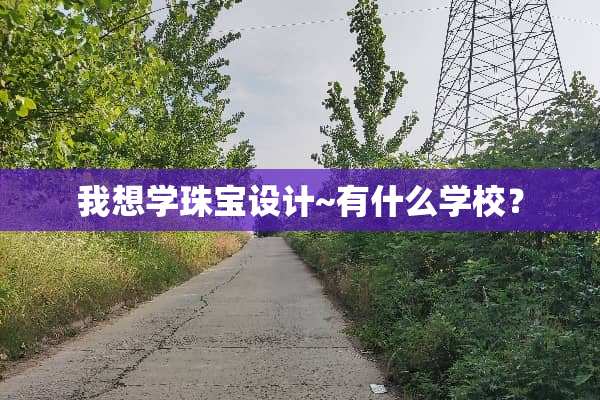 我想学珠宝设计~有什么学校？