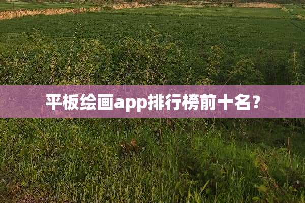 平板绘画app排行榜前十名？