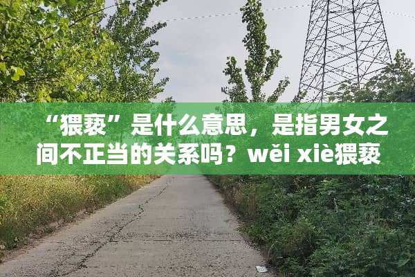 “猥亵”是什么意思，是指男女之间不正当的关系吗？wěi xiè猥亵