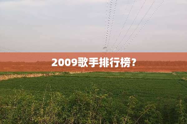 2009歌手排行榜？