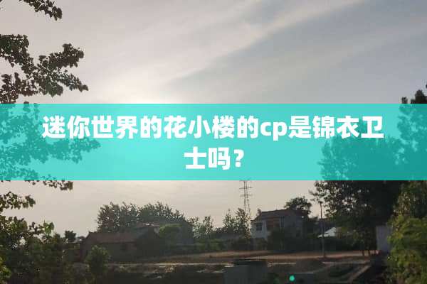 迷你世界的花小楼的cp是锦衣卫士吗？