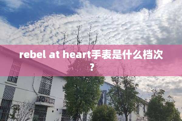 rebel at heart手表是什么档次？