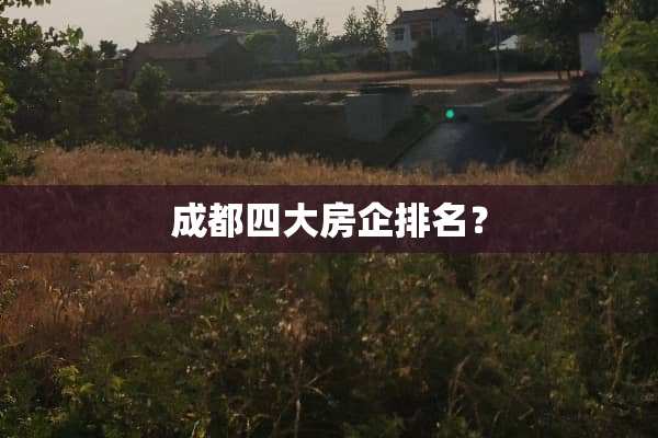 成都四大房企排名？