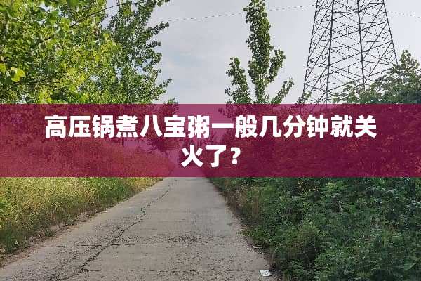高压锅煮八宝粥一般几分钟就关火了？