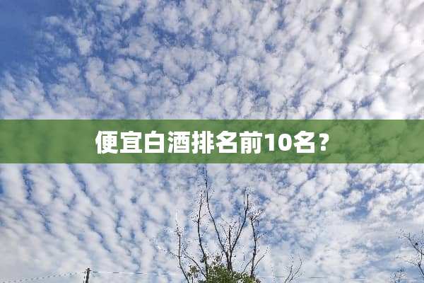便宜白酒排名前10名？