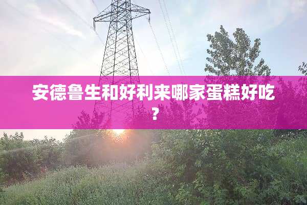 安德鲁生和好利来哪家蛋糕好吃？