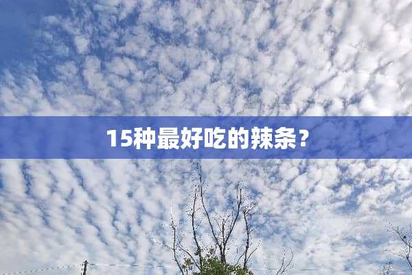 15种最好吃的辣条？
