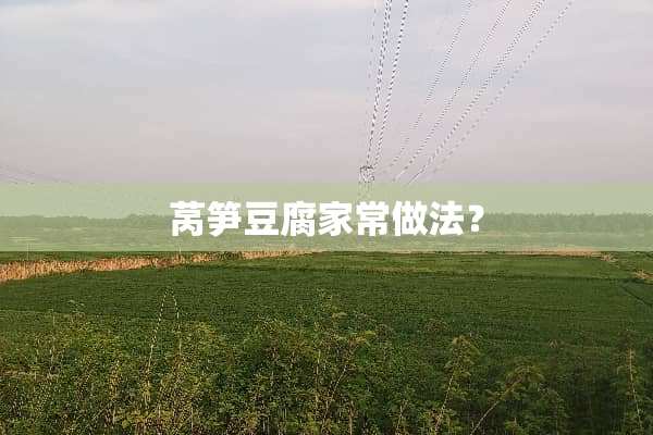 莴笋豆腐家常做法？