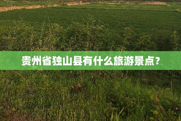 贵州省独山县有什么旅游景点？