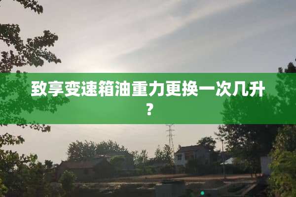 致享变速箱油重力更换一次几升？