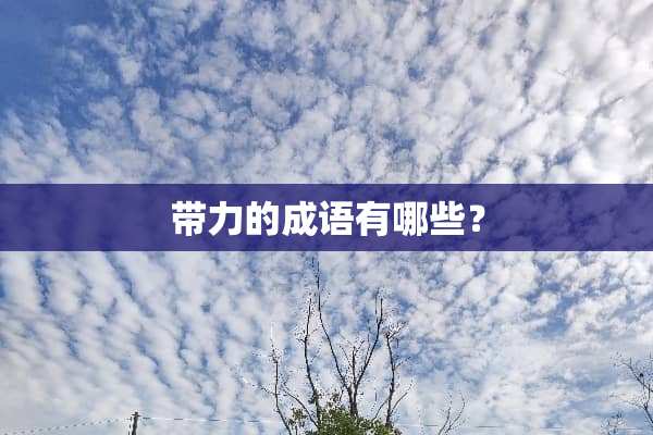 带力的成语有哪些？