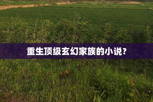 重生**玄幻家族的小说？