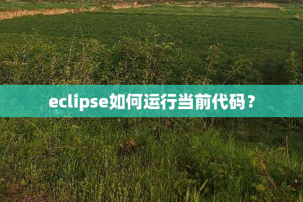 eclipse如何运行当前代码？