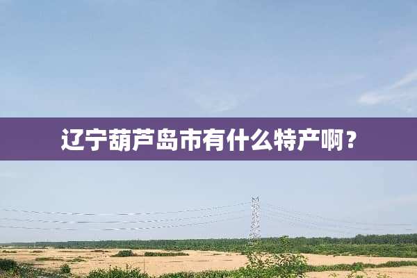辽宁葫芦岛市有什么特产啊？