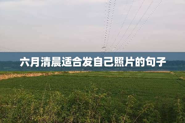 六月清晨适合发自己照片的句子