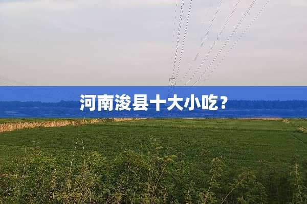 河南浚县十大小吃？