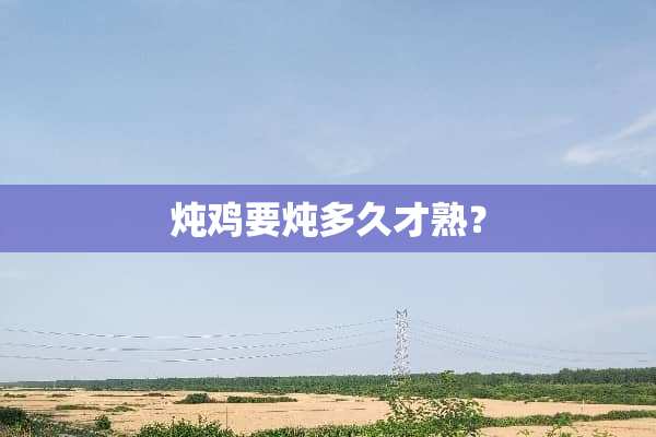 炖鸡要炖多久才熟？