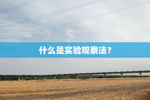 什么是实验观察法？